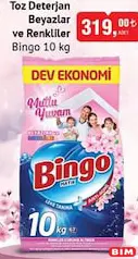 BİNGO TOZ DETERJAN BEYAZLAR VE RENKLİLER 10 KG